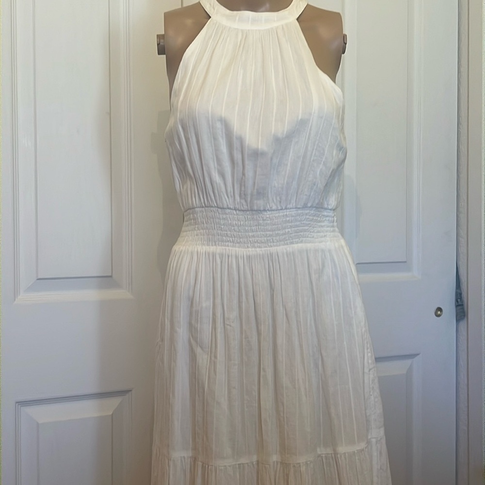 Lost +Wander szS lined white lined halter maxi dress. Side pockets